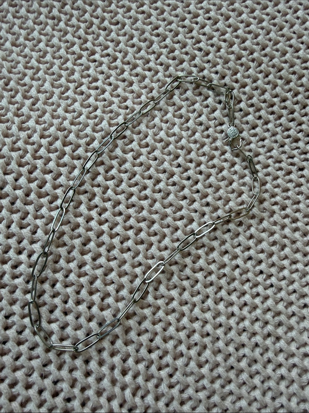Silver Paperclip Chain Necklace - Sleek Women's Jewelry